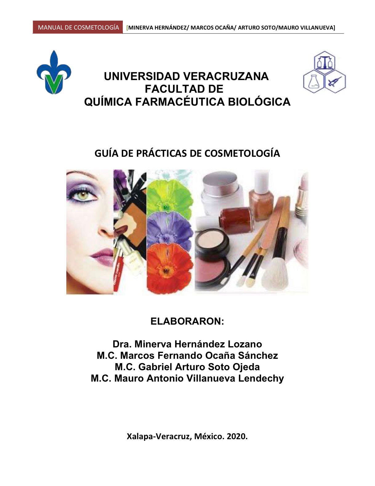 Portada de GUÍA DE PRÁCTICAS DE COSMETOLOGÍA 