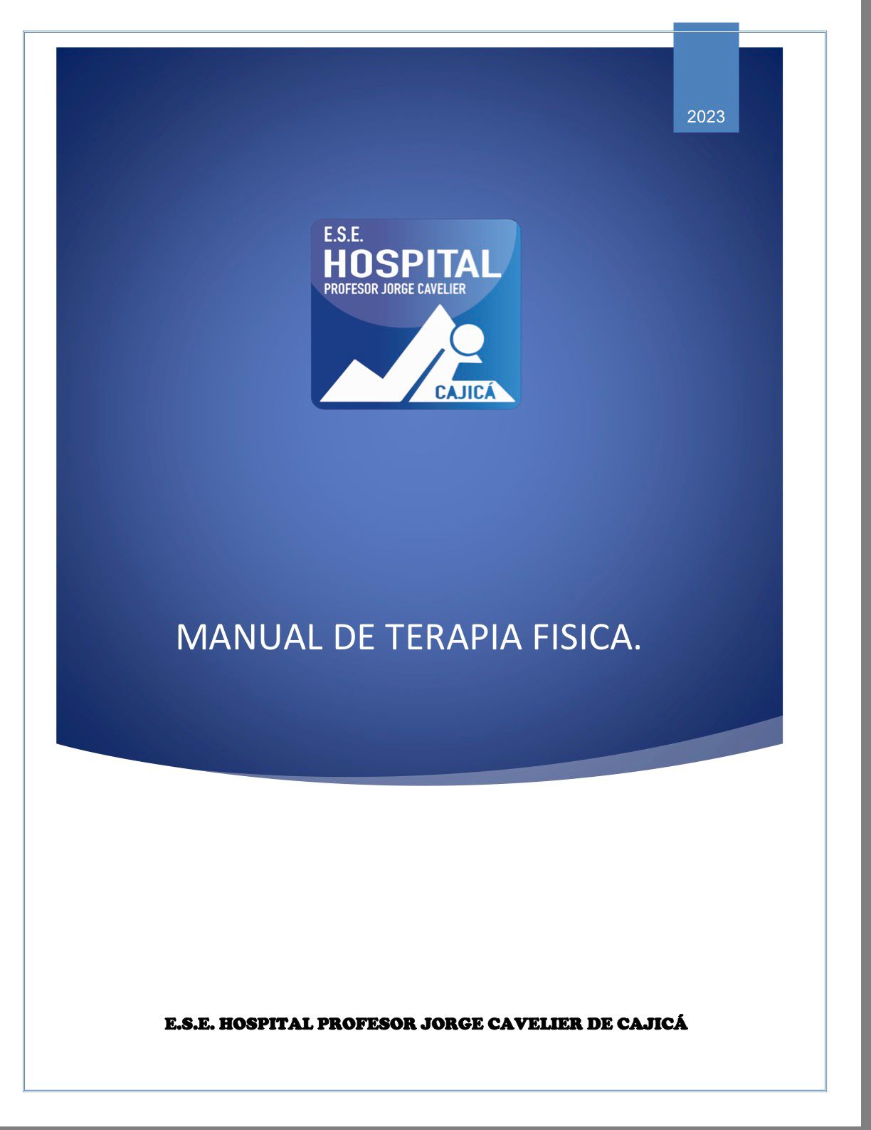 Portada de MANUAL DE TERAPIA FÍSICA