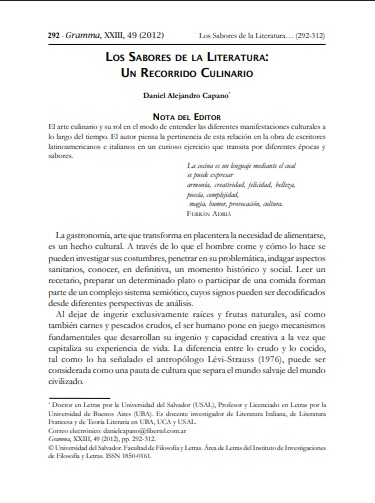 Portada de LOS SABORES DE LA LITERATURA 