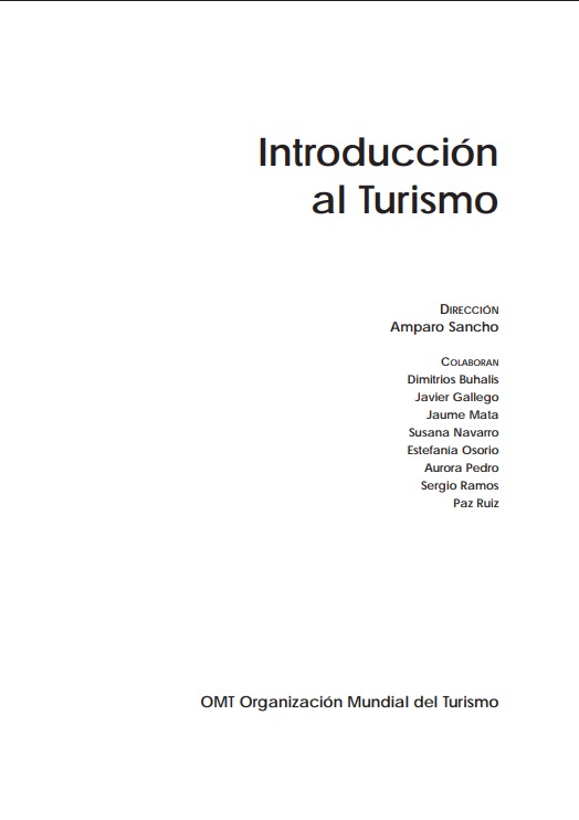 Portada de INTRODUCCIÓN AL TURISMO 