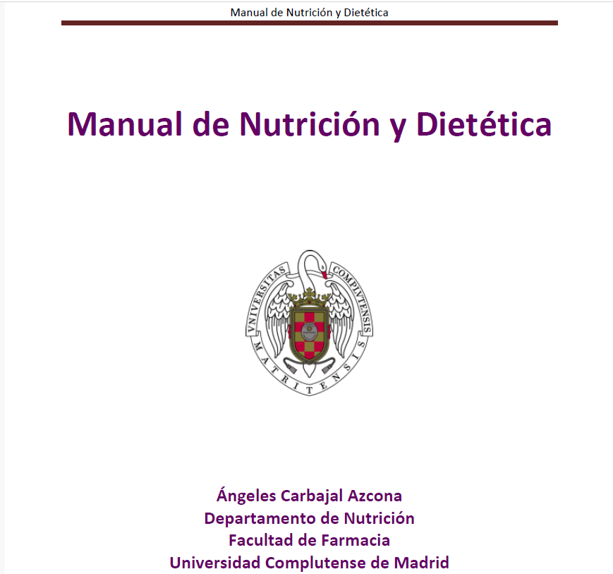 Portada de Manual de Nutrición y Dietética