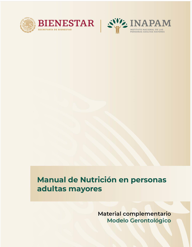 Portada de MANUAL DE NUTRICION EN PERSONAS ADULTAS MAYORES 
