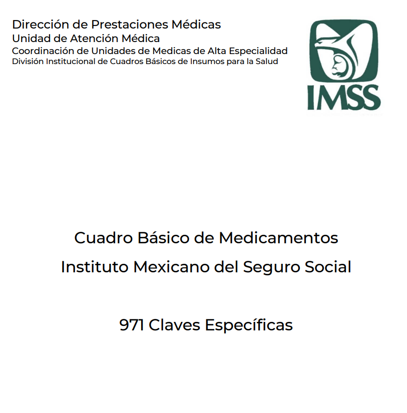 Portada de Cuadro Básico de Medicamentos