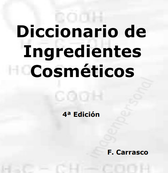 Portada de DICCIONARIO DE INGREDIENTES COSMETICOS