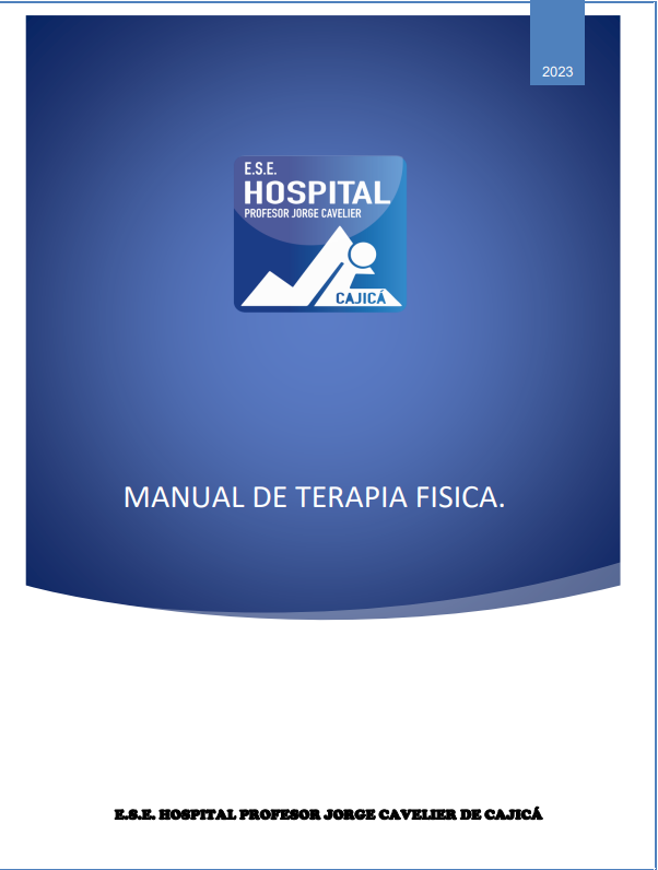 Portada de MANUAL DE TERAPIA FISICA