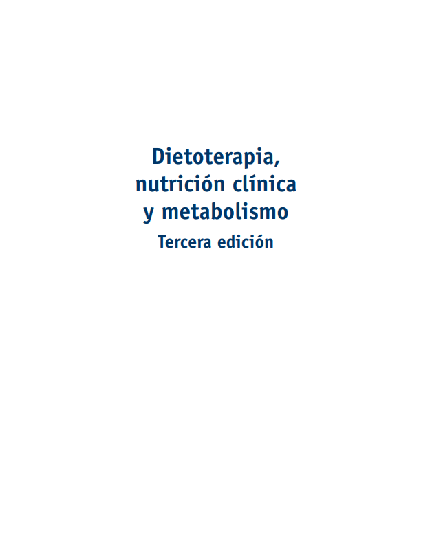 Portada de Dietoterapia, nutrición clínica y metabolismo