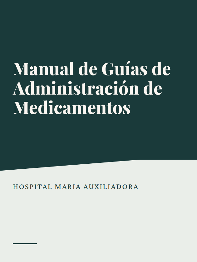 Portada de Manual de Guías de Administración de Medicamentos