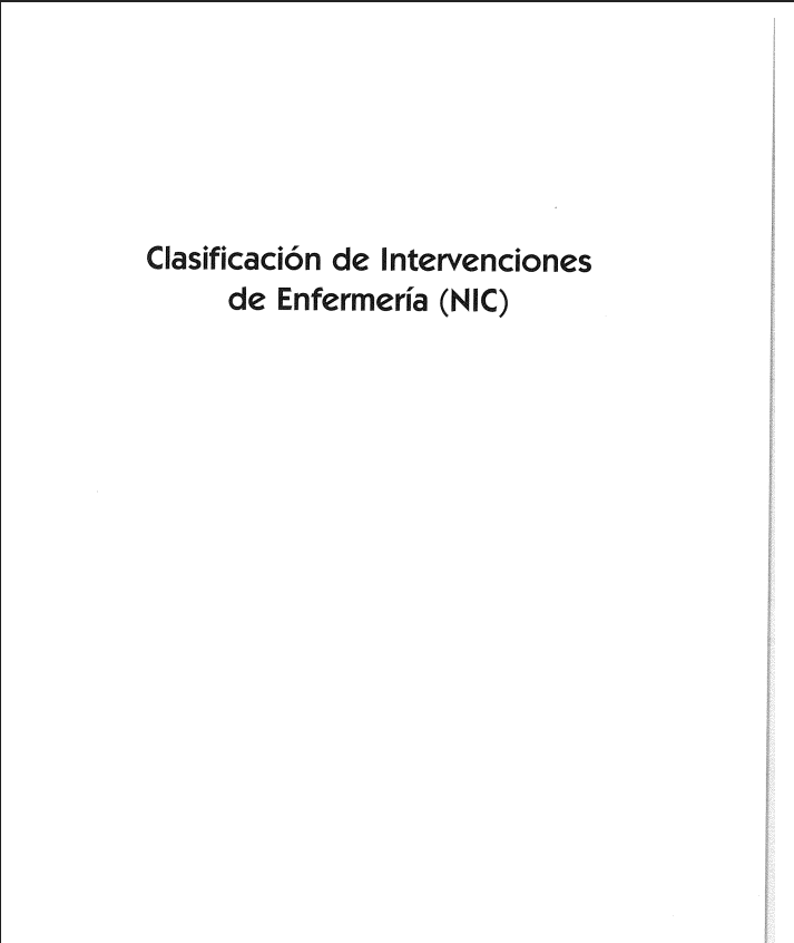 Portada de Clasificación de Intervenciones de Enfermería