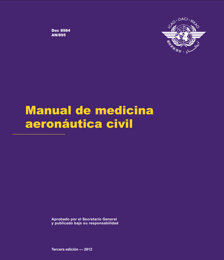 Portada de Manual de medicina aeronáutica civil