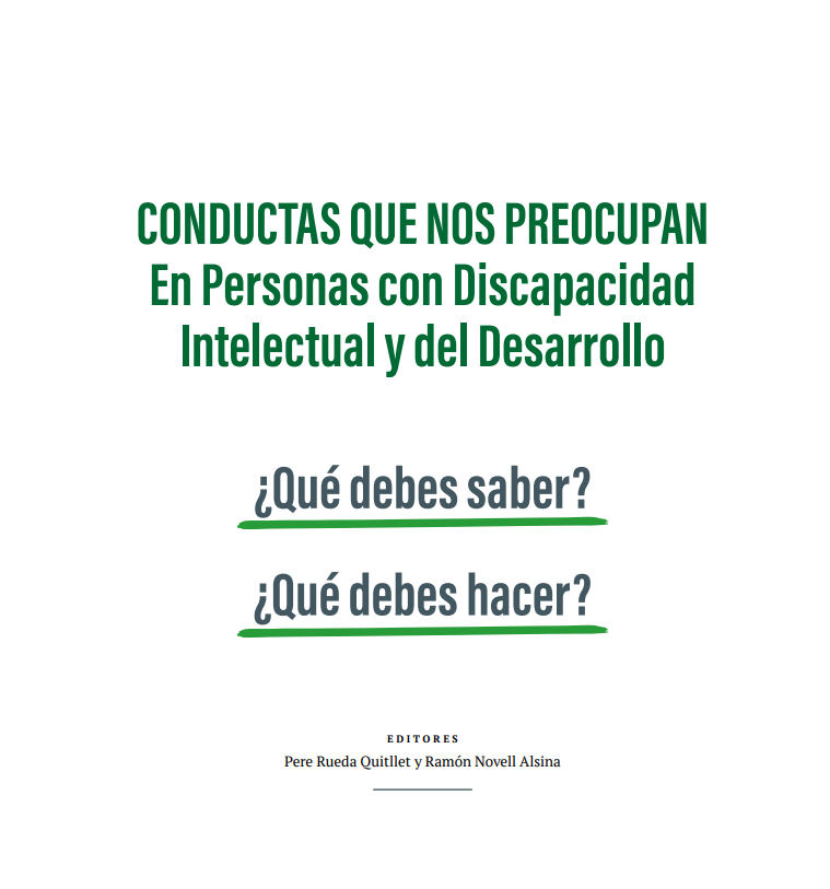 Portada de CONDUCTAS QUE NOS PREOCUPAN En Personas con Discapacidad Intelectual y del Desarrollo