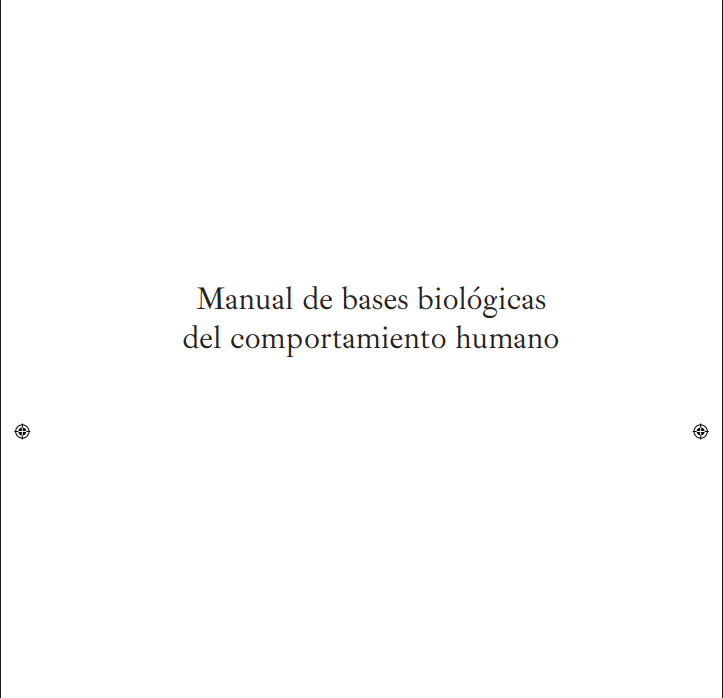 Portada de Manual de bases biológicas del comportamiento humano