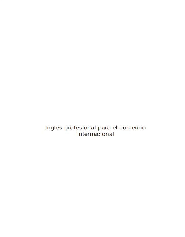 Portada de Ingles profesional para el comercio internacional