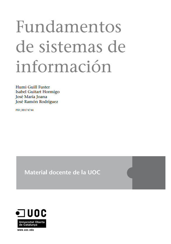 Portada de Fundamentos de sistemas de información