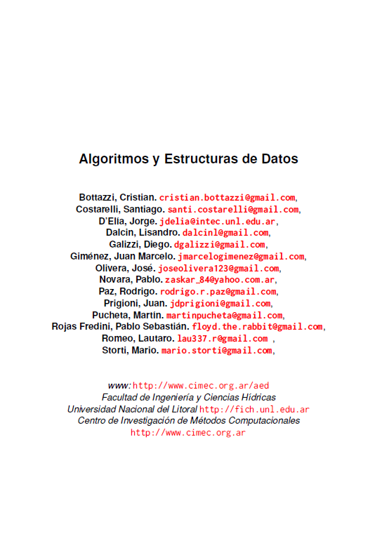 Portada de Algoritmos y Estructuras de Datos