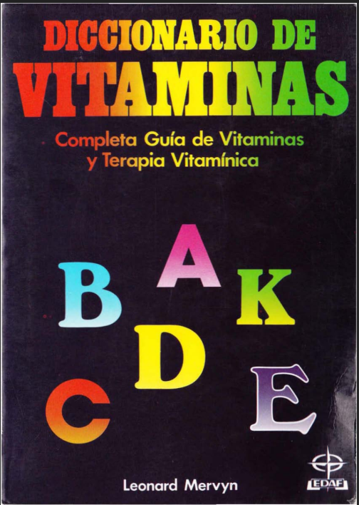 Portada de DICCIONARIO DE VITAMINAS