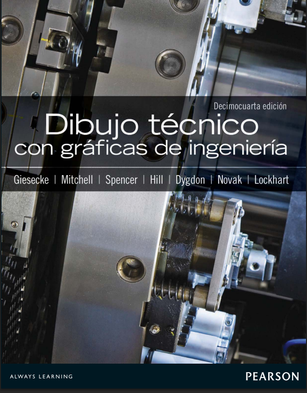 Portada de Dibujo técnico con gráficas de ingeniería
