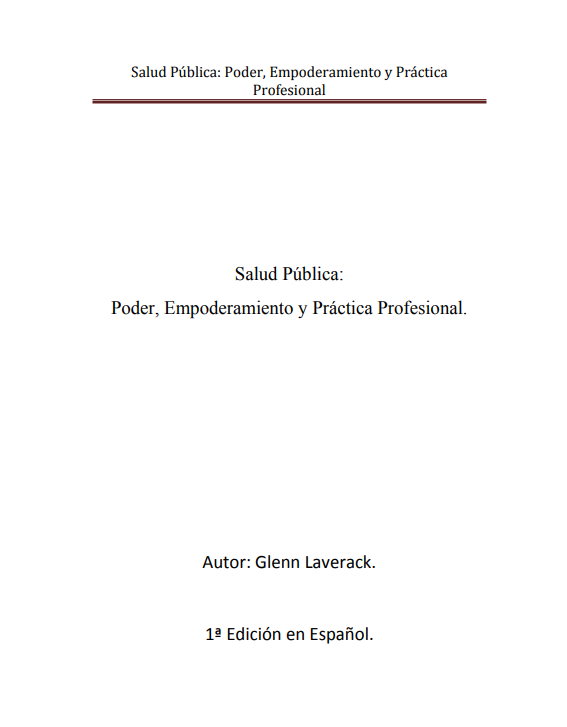 Portada de Salud Pública: Poder, Empoderamiento y Práctica Profesional 