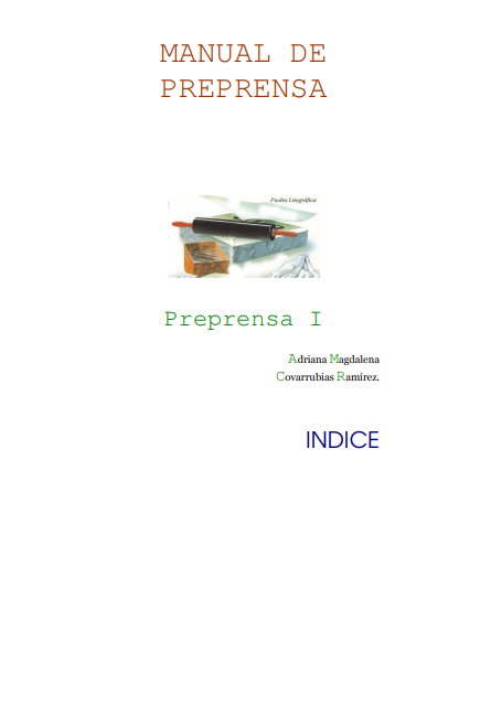 Portada de MANUAL DE PREPENSA 