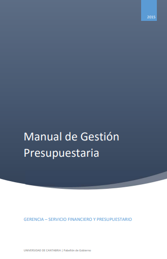 Portada de Manual de Gestión Presupuestaria