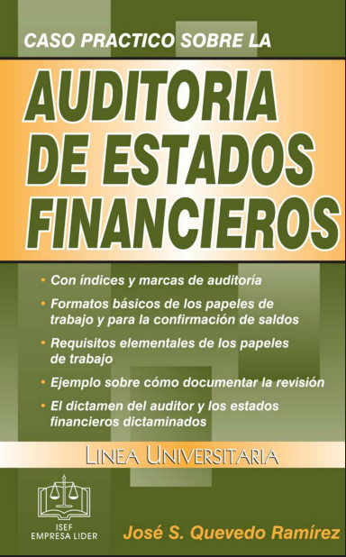 Portada de CASO PRÁCTICO SOBRE LA AUDITORÍA DE ESTADOS FINANCIEROS 