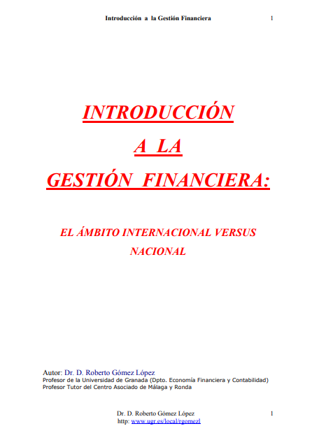 Portada de INTRODUCCIÓN A LA GESTIÓN FINANCIERA