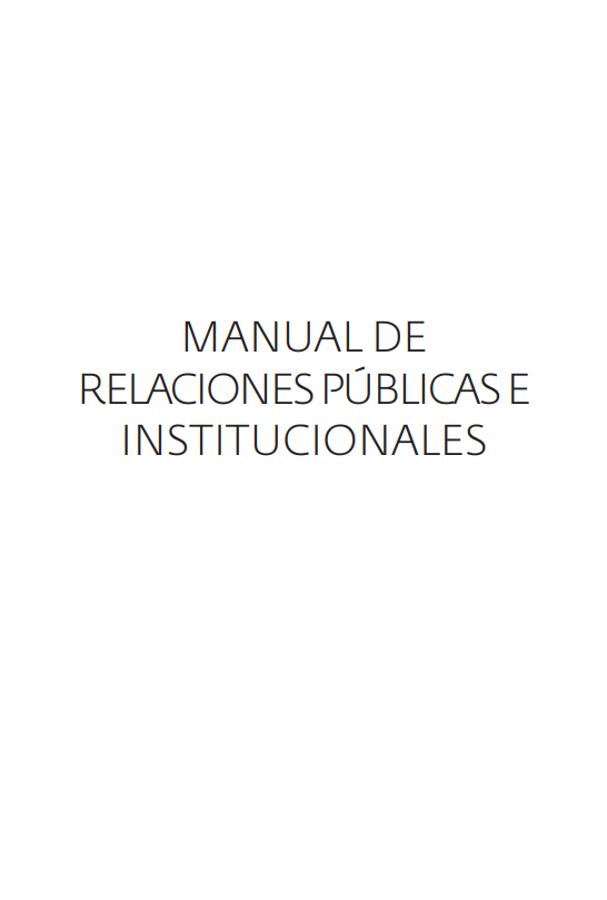 Portada de MANUAL DE RELACIONES PÚBLICAS E INSTITUCIONALES 