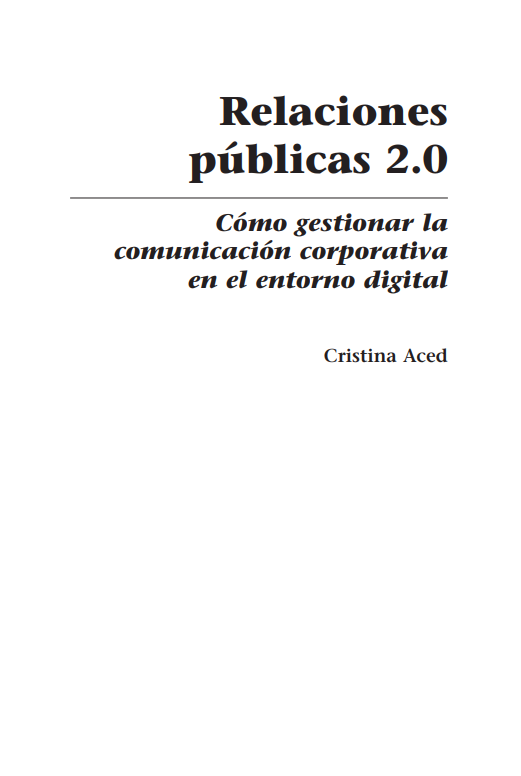 Portada de RELACIONES PÚBLICAS 2.0