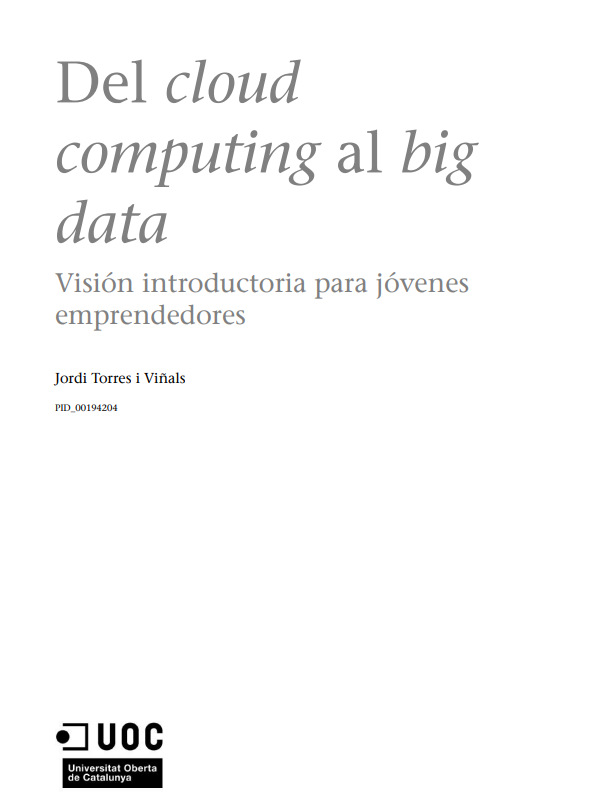 Portada de Del cloud computing al big data
