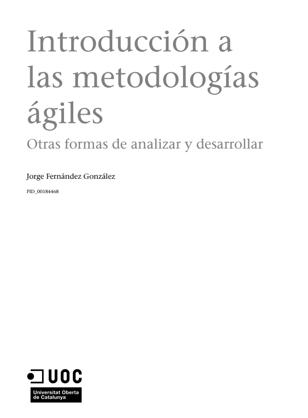 Portada de Introducción a las metodologías ágiles Otras formas de analizar y desarrollar