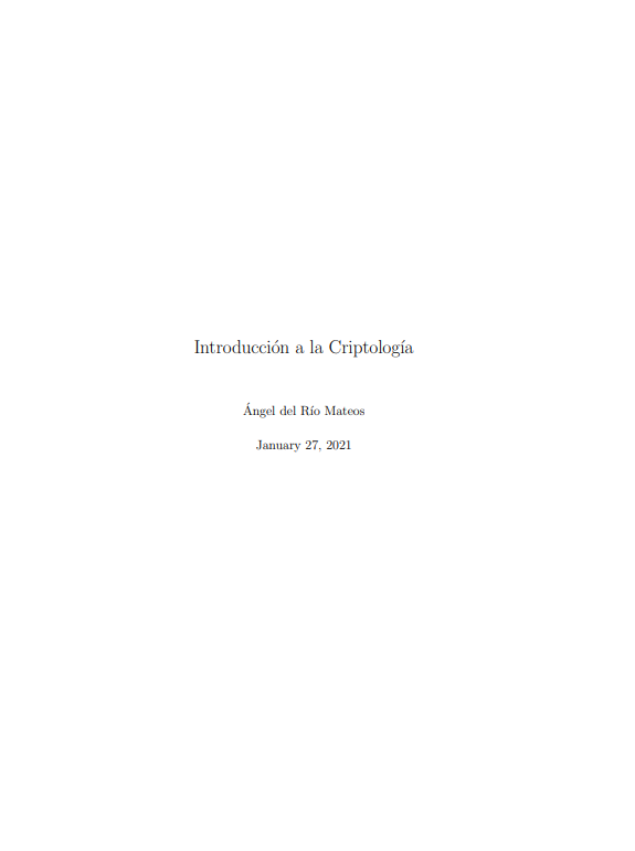 Portada de Introduccion a la Criptologia
