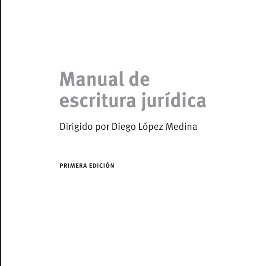 Portada de Manual de Escritura Jurídica