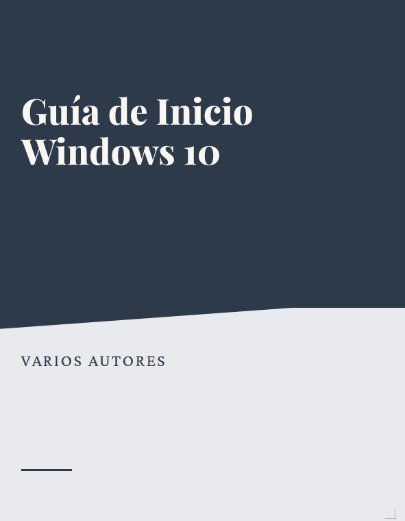 Portada de Guía de Inicio Windows 10