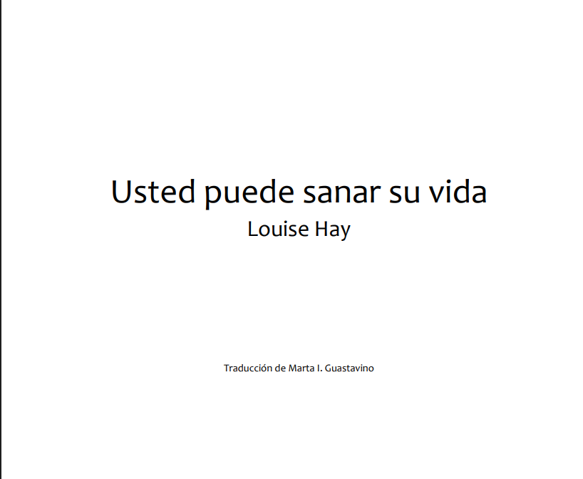 Portada de Usted puede sanar su vida