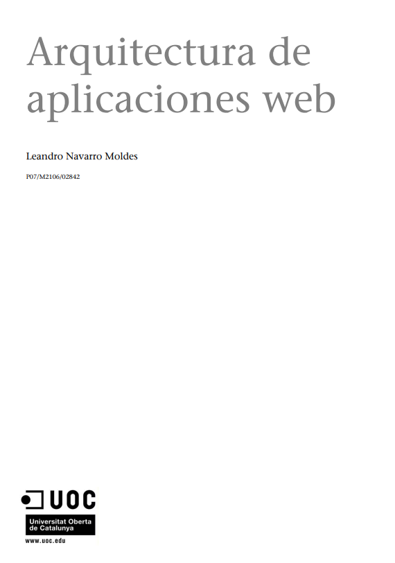 Portada de Arquitectura de aplicaciones web 