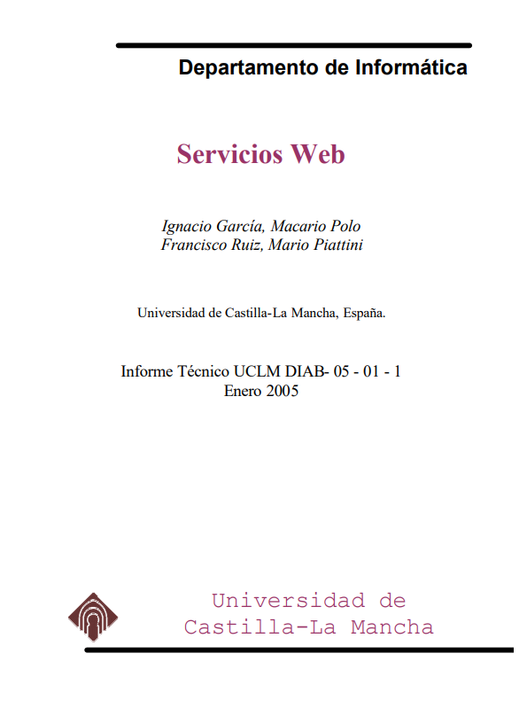 Portada de Servicios Web 