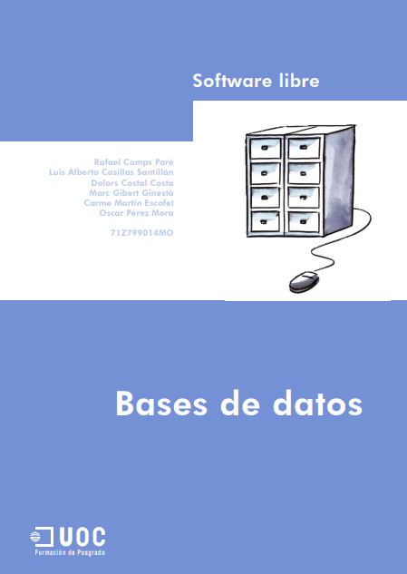 Portada de Bases de datos: Software libre 