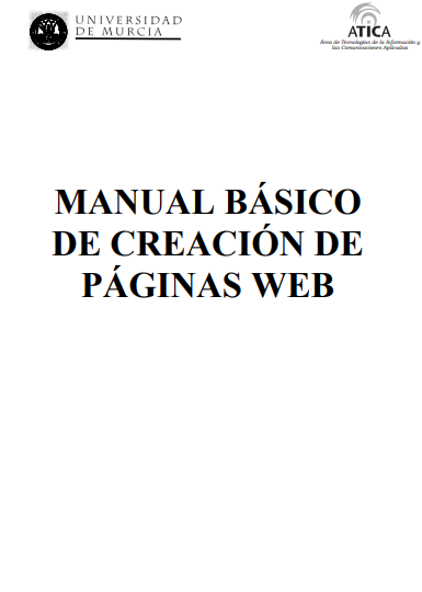 Portada de Manual Básico de Creación de Páginas Web