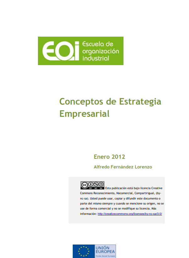 Portada de Conceptos de estrategia empresarial