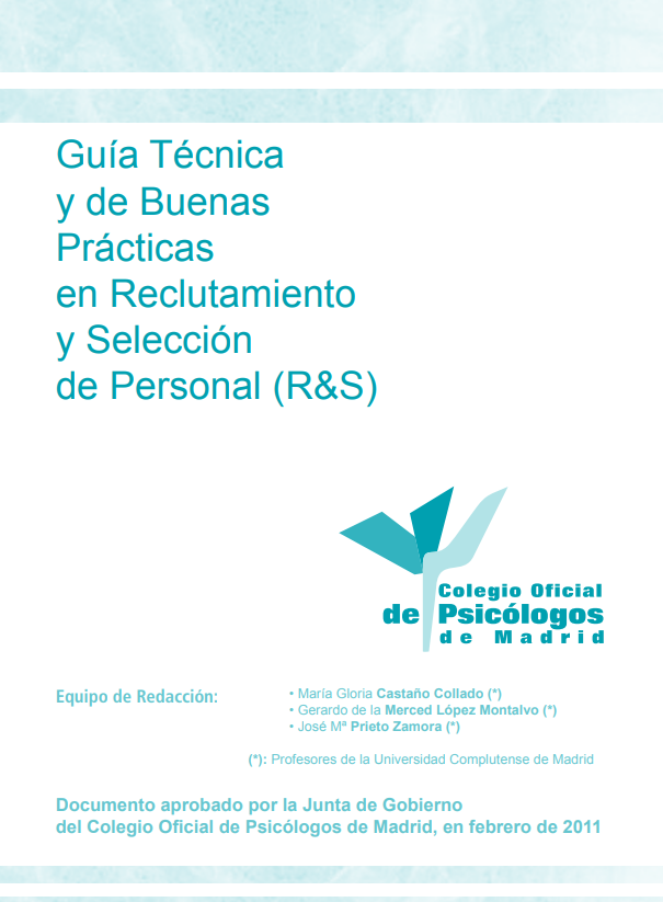 Portada de Guía Técnica y de Buenas Prácticas en Reclutamiento y Selección de Personal