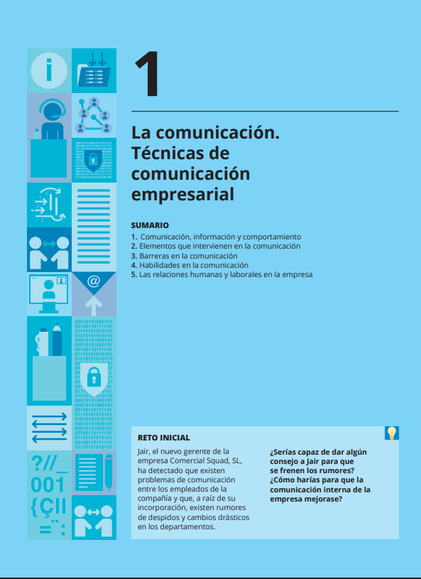 Portada de La comunicación. Técnicas de comunicación empresarial