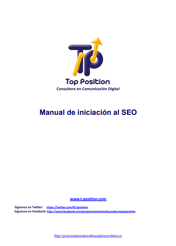 Portada de Manual de iniciación al SEO