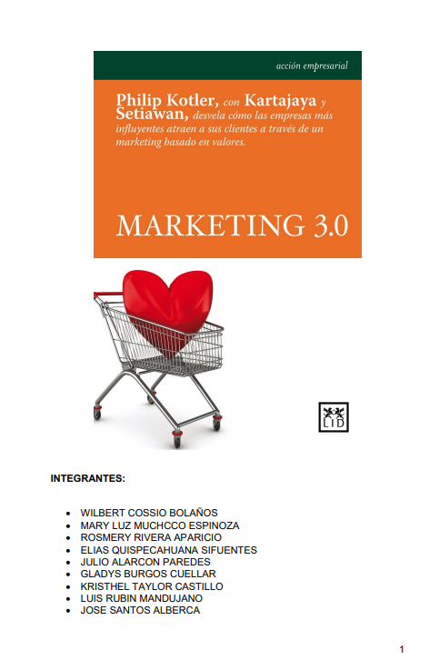 Portada de MARKETING 3.0