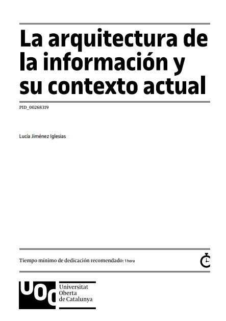 Portada de La arquitectura de la información y su contexto actual