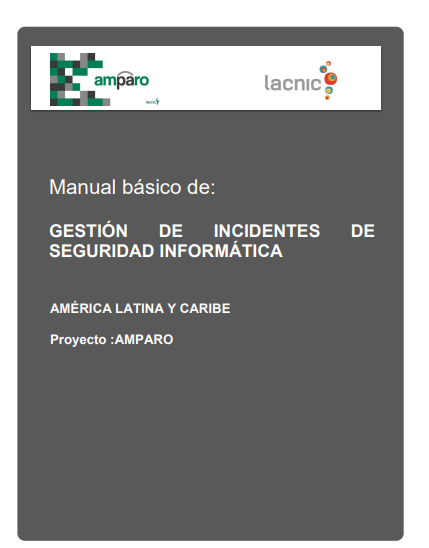 Portada de Manual básico de: GESTIÓN DE INCIDENTES DE SEGURIDAD INFORMÁTICA