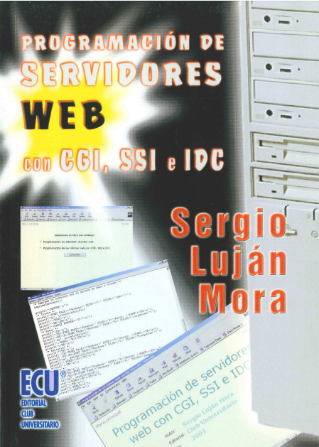 Portada de PROGRAMACIÓN DE SERVIDORES WEB CON CGI, SSI E IDC