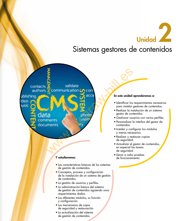 Portada de Sistemas gestores de contenidos