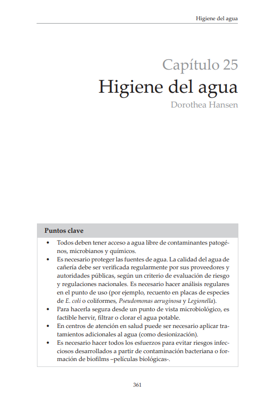 Portada de Higiene del agua