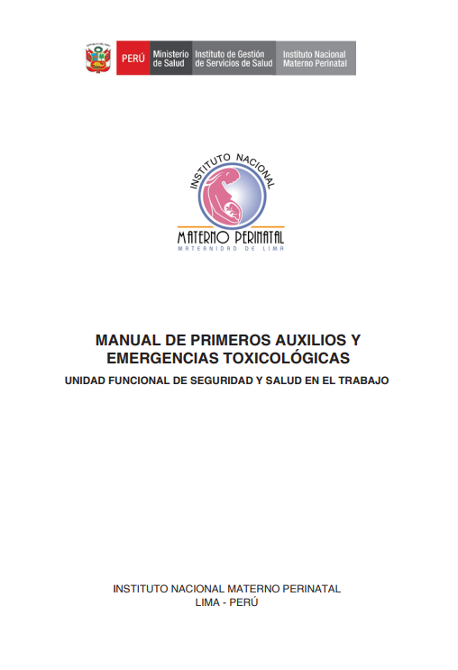 Portada de MANUAL DE PRIMEROS AUXILIOS Y EMERGENCIAS TOXICOLÓGICAS 