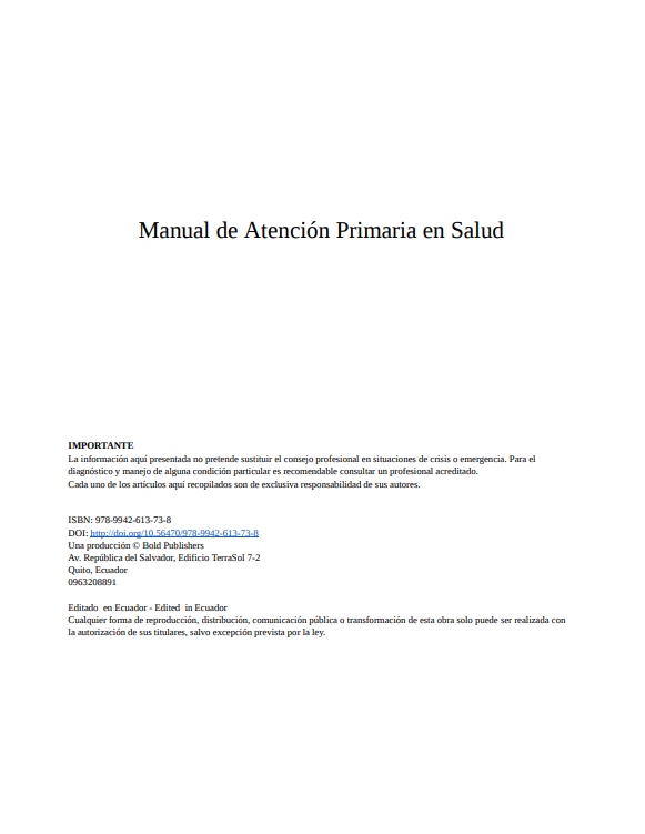 Portada de Manual de Atención Primaria en Salud