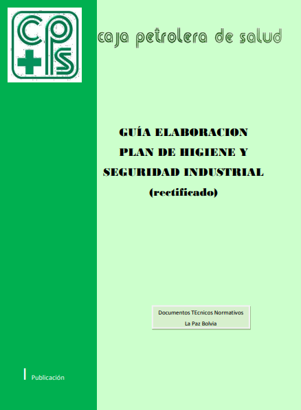 Portada de GUÍA ELABORACIÓN: PLAN DE HIGIENE Y SEGURIDAD INDUSTRIAL 